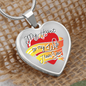 To My Wife My Heart Necklace Stainless Steel or 18k Gold Heart 18-22"-Express Your Love Gifts
