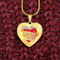 To My Wife My Heart Necklace Stainless Steel or 18k Gold Heart 18-22"-Express Your Love Gifts