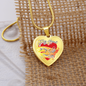To My Wife My Heart Necklace Stainless Steel or 18k Gold Heart 18-22"-Express Your Love Gifts