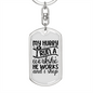 To My Wife My Hubby Works I Shop Keychain Stainless Steel or 18k Gold Dog Tag Keyring-Express Your Love Gifts