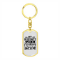 To My Wife My Husband's Wife is Awesome Keychain Stainless Steel or 18k Gold Dog Tag Keyring-Express Your Love Gifts