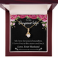 To My Wife My Love For You is Boundless Alluring Ribbon Necklace Message Card-Express Your Love Gifts