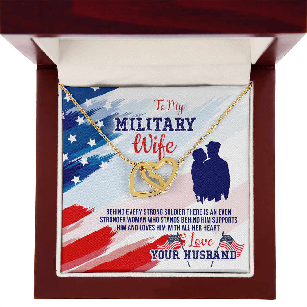 To My Wife My Milatary Wife Inseparable Necklace-Express Your Love Gifts