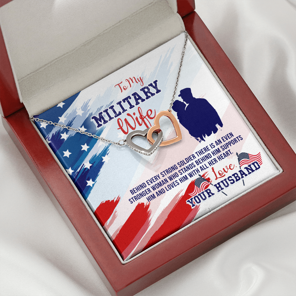 To My Wife My Milatary Wife Inseparable Necklace-Express Your Love Gifts