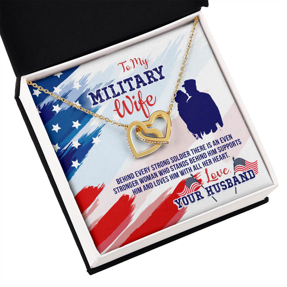 To My Wife My Milatary Wife Inseparable Necklace-Express Your Love Gifts