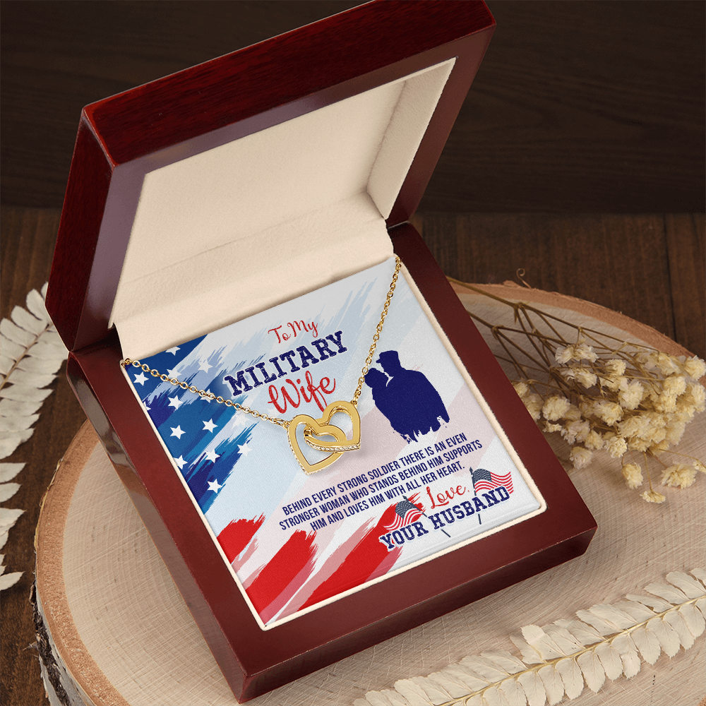 To My Wife My Milatary Wife Inseparable Necklace-Express Your Love Gifts