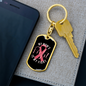 To My Wife My Mom's Fight is My Fight Keychain Stainless Steel or 18k Gold Dog Tag Keyring-Express Your Love Gifts