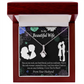 To My Wife My Rock Alluring Ribbon Necklace Message Card-Express Your Love Gifts