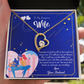 To My Wife My Soulmate My Everything Blue Forever Necklace w Message Card-Express Your Love Gifts