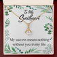 To My Wife My Success Means Nothing Without You Alluring Ribbon Necklace Message Card-Express Your Love Gifts