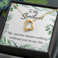 To My Wife My Success Means Nothing Without You Forever Necklace w Message Card-Express Your Love Gifts