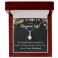 To My Wife My Unending Love For You Alluring Ribbon Necklace Message Card-Express Your Love Gifts
