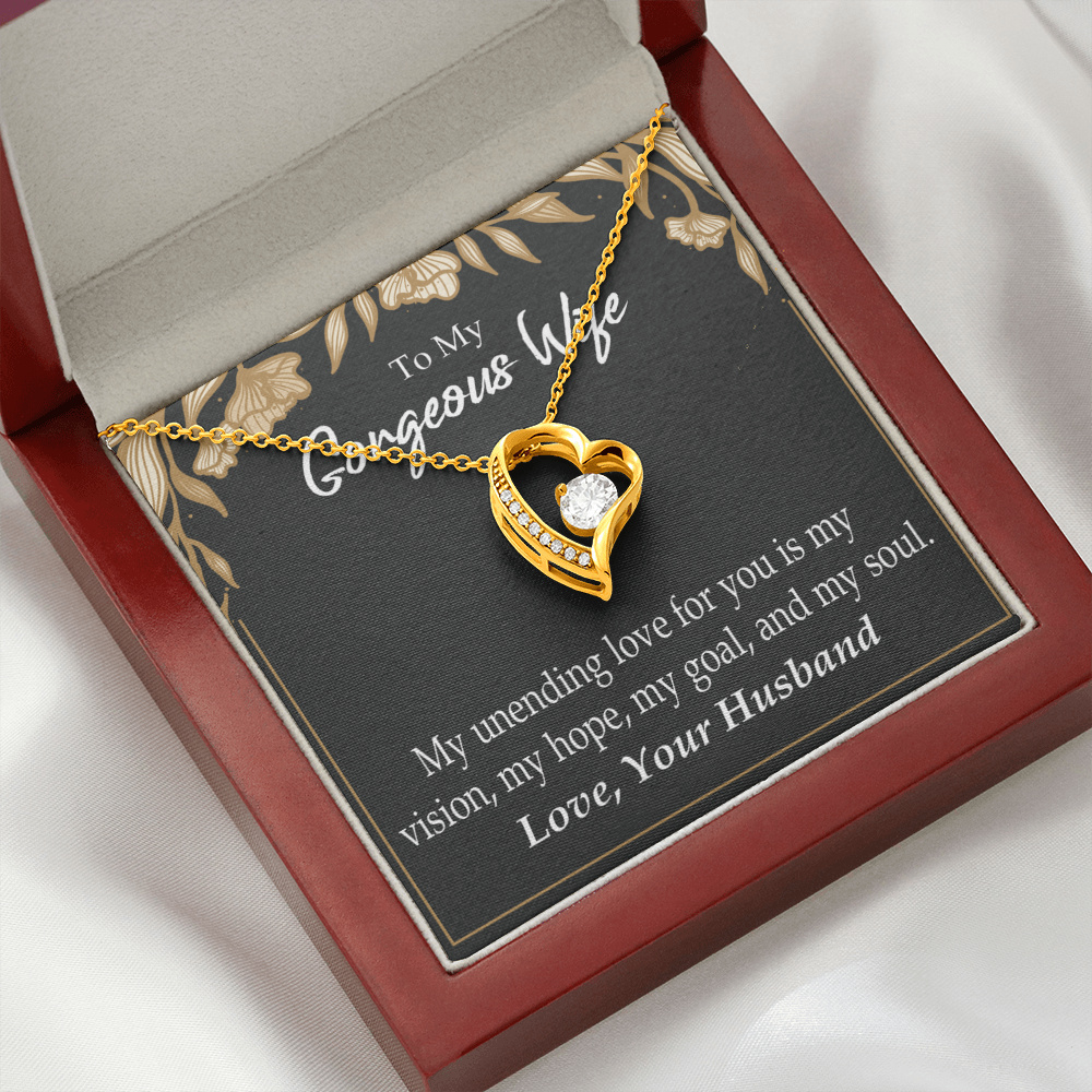To My Wife My Unending Love For You Forever Necklace w Message Card-Express Your Love Gifts