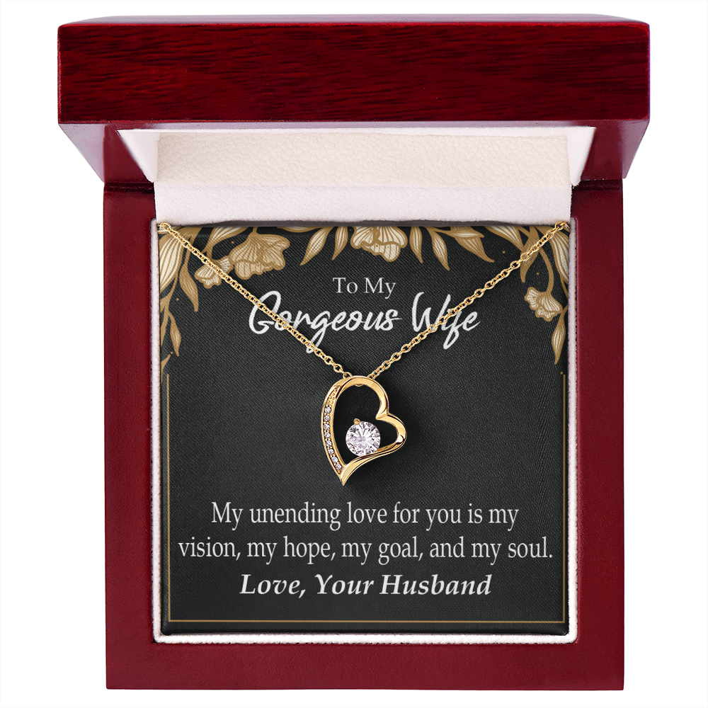 To My Wife My Unending Love For You Forever Necklace w Message Card-Express Your Love Gifts