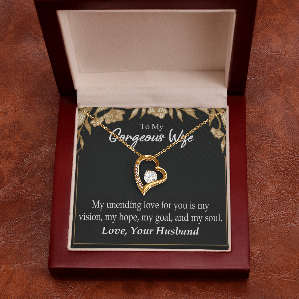 To My Wife My Unending Love For You Forever Necklace w Message Card-Express Your Love Gifts