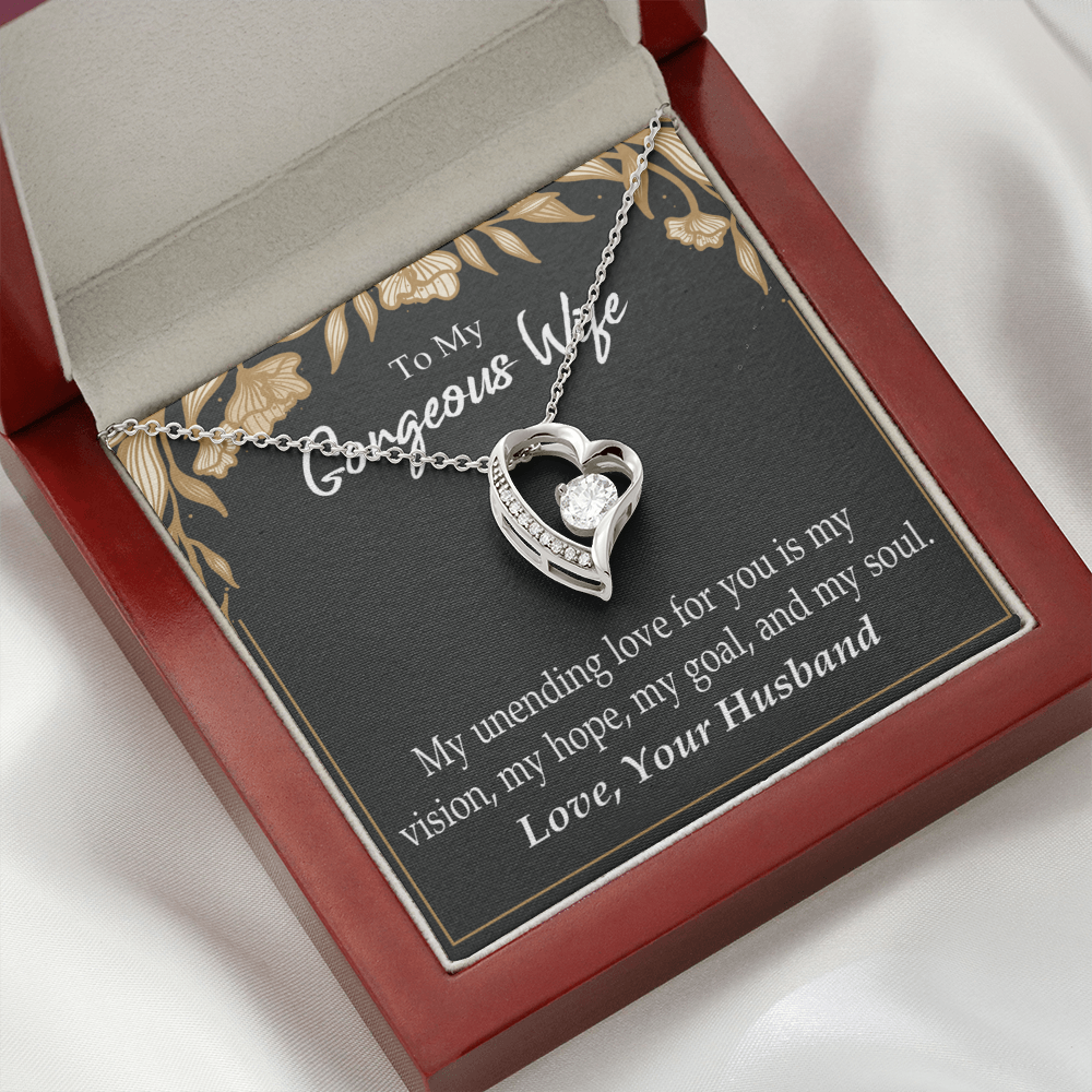 To My Wife My Unending Love For You Forever Necklace w Message Card-Express Your Love Gifts
