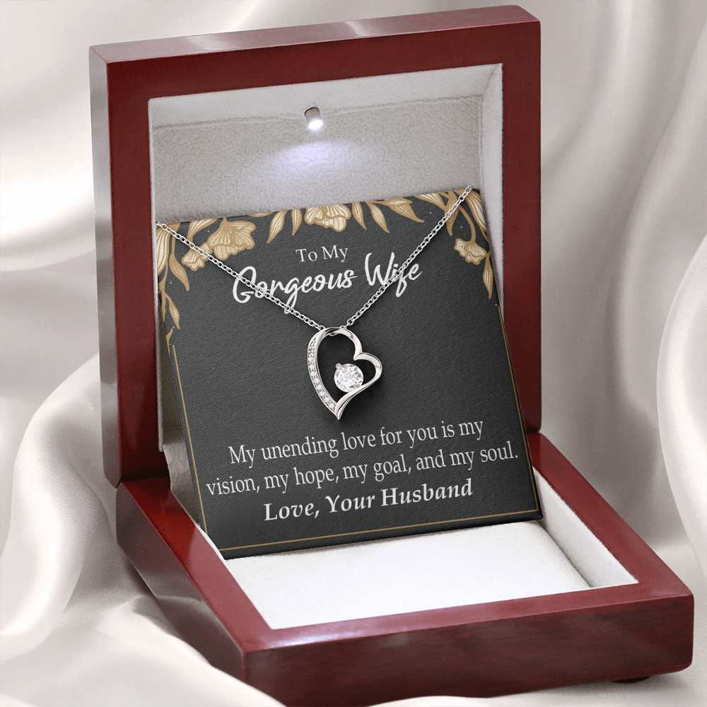 To My Wife My Unending Love For You Forever Necklace w Message Card-Express Your Love Gifts