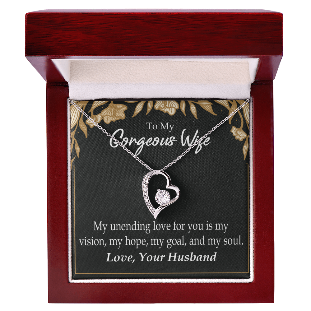 To My Wife My Unending Love For You Forever Necklace w Message Card-Express Your Love Gifts