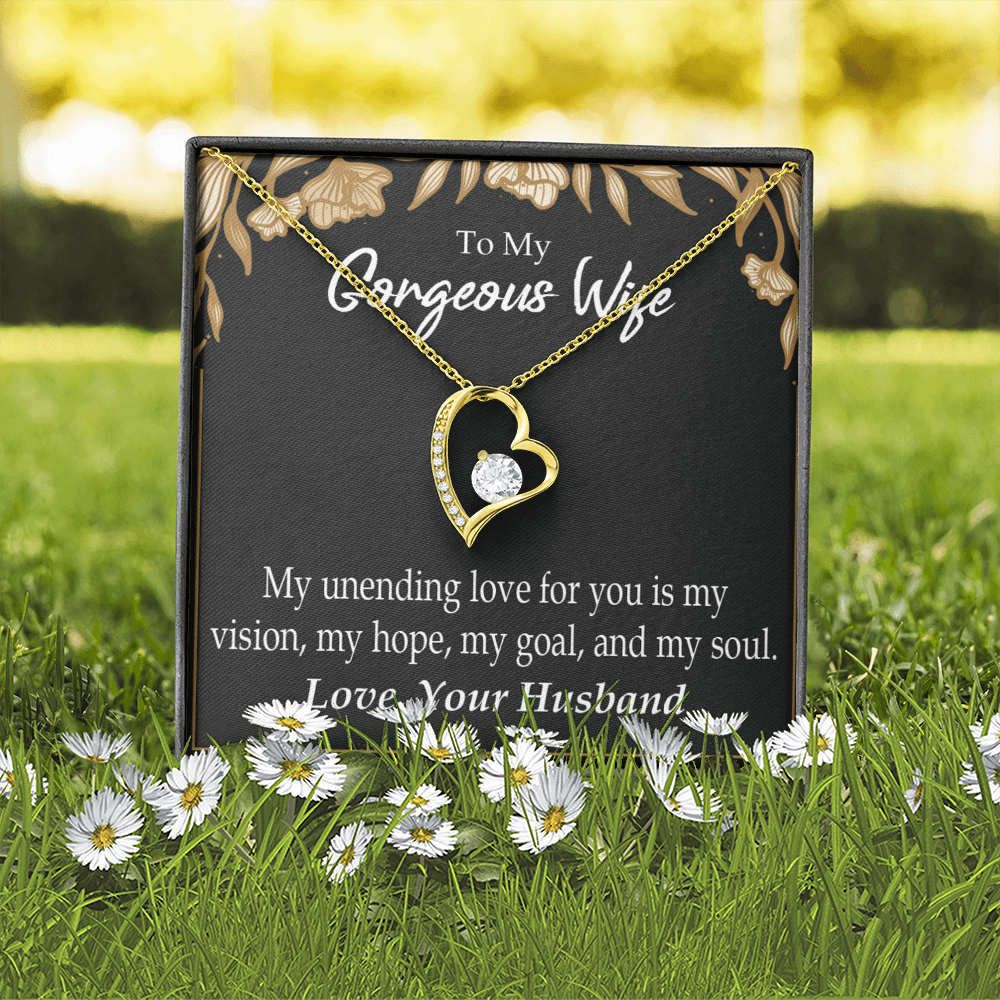 To My Wife My Unending Love For You Forever Necklace w Message Card-Express Your Love Gifts