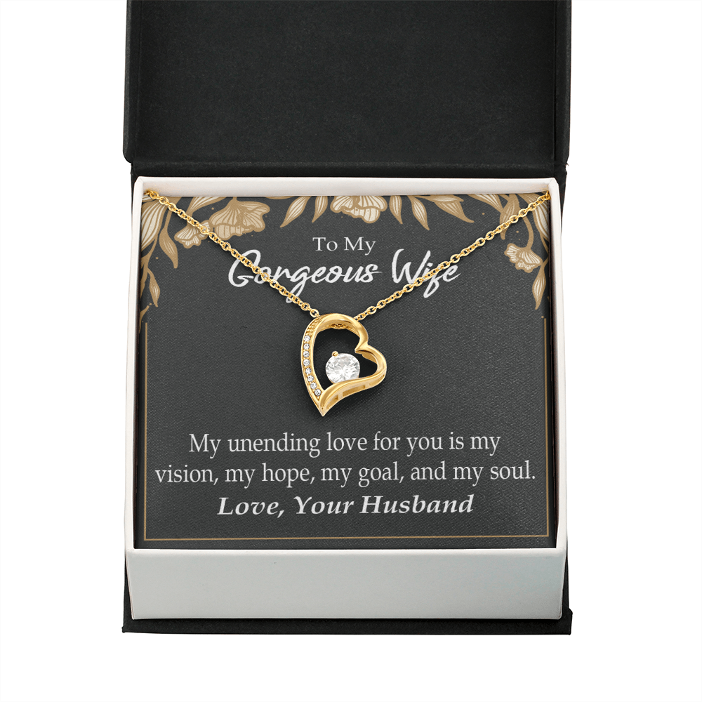 To My Wife My Unending Love For You Forever Necklace w Message Card-Express Your Love Gifts