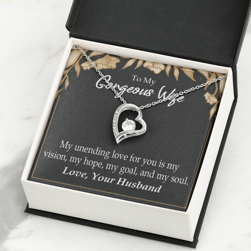 To My Wife My Unending Love For You Forever Necklace w Message Card-Express Your Love Gifts