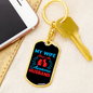 To My Wife My Wife Has an Awesome Husband Keychain Stainless Steel or 18k Gold Dog Tag Keyring-Express Your Love Gifts