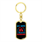 To My Wife My Wife Has an Awesome Husband Keychain Stainless Steel or 18k Gold Dog Tag Keyring-Express Your Love Gifts