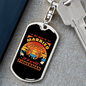 To My Wife My Wife is Married to a Great Fisherman Keychain Stainless Steel or 18k Gold Dog Tag Keyring-Express Your Love Gifts