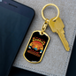 To My Wife My Wife is Married to a Great Fisherman Keychain Stainless Steel or 18k Gold Dog Tag Keyring-Express Your Love Gifts