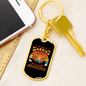 To My Wife My Wife is Married to a Great Fisherman Keychain Stainless Steel or 18k Gold Dog Tag Keyring-Express Your Love Gifts