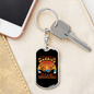 To My Wife My Wife is Married to a Great Fisherman Keychain Stainless Steel or 18k Gold Dog Tag Keyring-Express Your Love Gifts