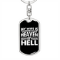To My Wife My Wife is Sweeter Than Heaven Keychain Stainless Steel or 18k Gold Dog Tag Keyring-Express Your Love Gifts