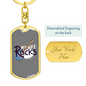 To My Wife My Wife Rocks Keychain Stainless Steel or 18k Gold Dog Tag Keyring-Express Your Love Gifts