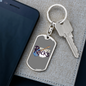 To My Wife My Wife Rocks Keychain Stainless Steel or 18k Gold Dog Tag Keyring-Express Your Love Gifts
