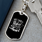 To My Wife My Wife Rules She Has Lots of Them Keychain Stainless Steel or 18k Gold Dog Tag Keyring-Express Your Love Gifts