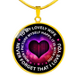 To My Wife Never Forget That I Love You Necklace Circle Pendant Stainless Steel or 18k Gold 18-22-Express Your Love Gifts