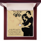 To My Wife New Branch to Family Alluring Ribbon Necklace Message Card-Express Your Love Gifts