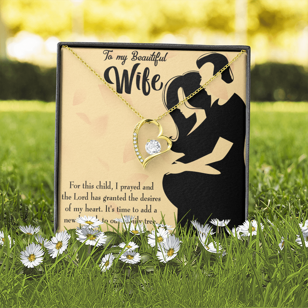 To My Wife New Branch to Family Forever Necklace w Message Card-Express Your Love Gifts