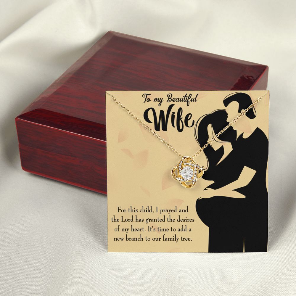 To My Wife New Branch to Family Infinity Knot Necklace Message Card-Express Your Love Gifts