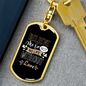 To My Wife No Life Without Love Keychain Stainless Steel or 18k Gold Dog Tag Keyring-Express Your Love Gifts