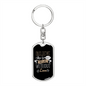 To My Wife No Life Without Love Keychain Stainless Steel or 18k Gold Dog Tag Keyring-Express Your Love Gifts