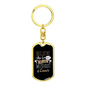 To My Wife No Life Without Love Keychain Stainless Steel or 18k Gold Dog Tag Keyring-Express Your Love Gifts