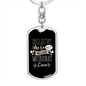 To My Wife No Life Without Love Keychain Stainless Steel or 18k Gold Dog Tag Keyring-Express Your Love Gifts