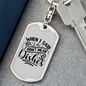 To My Wife Not the Dishes Keychain Stainless Steel or 18k Gold Dog Tag Keyring-Express Your Love Gifts