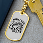 To My Wife Not the Dishes Keychain Stainless Steel or 18k Gold Dog Tag Keyring-Express Your Love Gifts