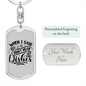 To My Wife Not the Dishes Keychain Stainless Steel or 18k Gold Dog Tag Keyring-Express Your Love Gifts