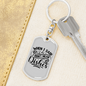 To My Wife Not the Dishes Keychain Stainless Steel or 18k Gold Dog Tag Keyring-Express Your Love Gifts