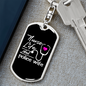 To My Wife Nurse Life and Police Wife Keychain Stainless Steel or 18k Gold Dog Tag Keyring-Express Your Love Gifts