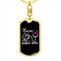 To My Wife Nurse Life and Police Wife Keychain Stainless Steel or 18k Gold Dog Tag Keyring-Express Your Love Gifts