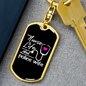 To My Wife Nurse Life and Police Wife Keychain Stainless Steel or 18k Gold Dog Tag Keyring-Express Your Love Gifts
